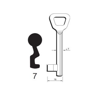 Klíč Hobes tvarový číslo 7