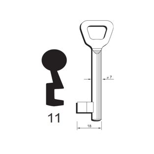 Klíč Hobes tvarový číslo 11