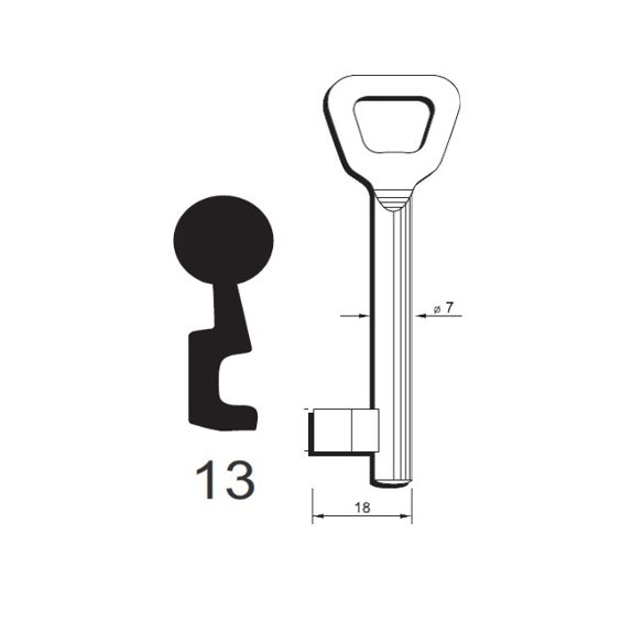 Klíč Hobes tvarový číslo 13