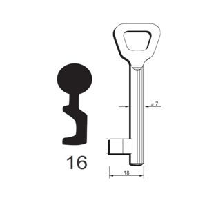 Klíč Hobes tvarový číslo 16