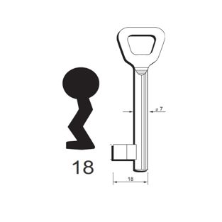 Klíč Hobes tvarový číslo 18