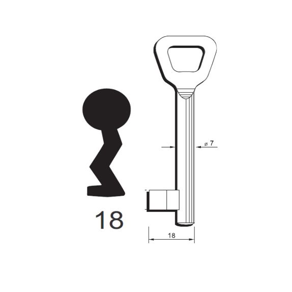 Klíč Hobes tvarový číslo 18