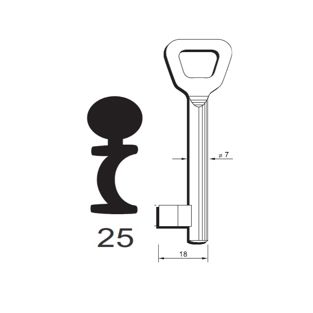 Klíč Hobes tvarový číslo 25