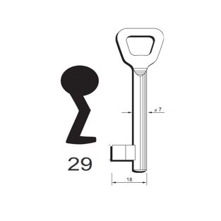 Klíč Hobes tvarový číslo 29
