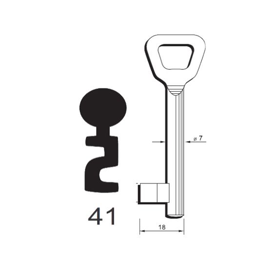 Klíč Hobes tvarový číslo 41
