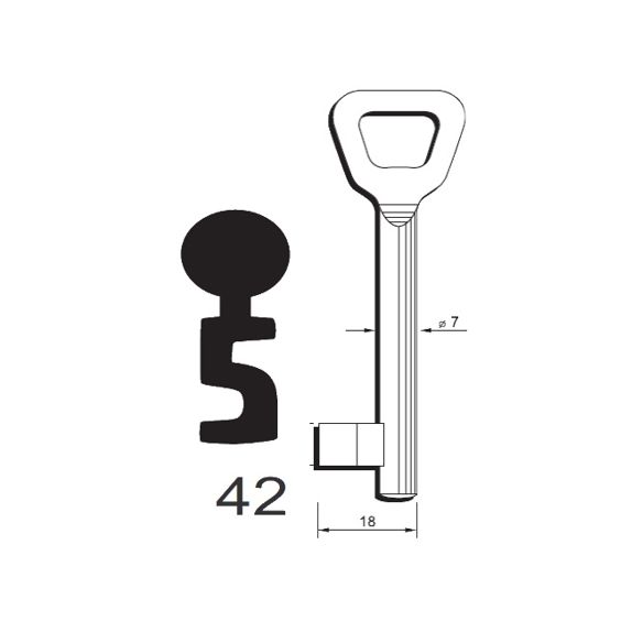 Klíč Hobes tvarový číslo 42