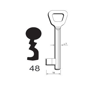 Klíč Hobes tvarový číslo 48