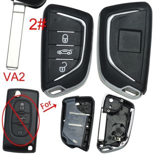 Obal klíče old-new Citroën, Peugeot 3tl. CIT-1P / VA2 baterie v obalu