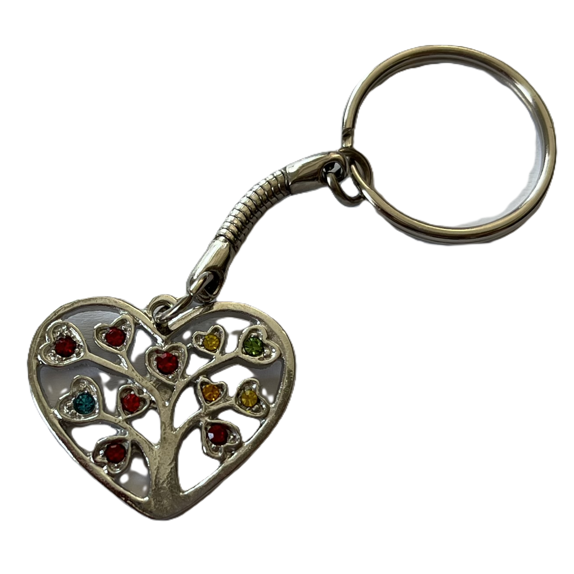 Přívěsek - Srdce s kamínky 15x15 mm *