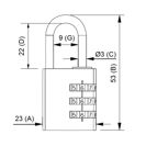 Zámek visací Richter RV.12002.20