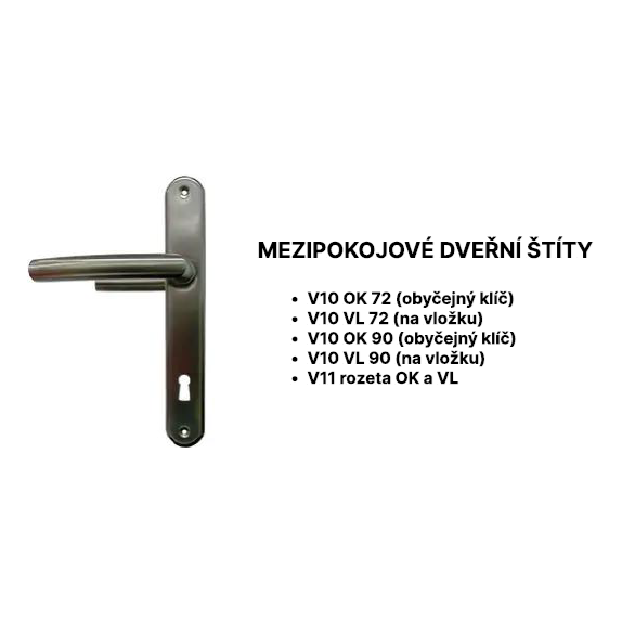 Kování Vemak V14 VL 72 nerez mat - klika/klika
