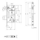 Zámek zadlabací Yale 5140/22N 1/2 pravolevý
