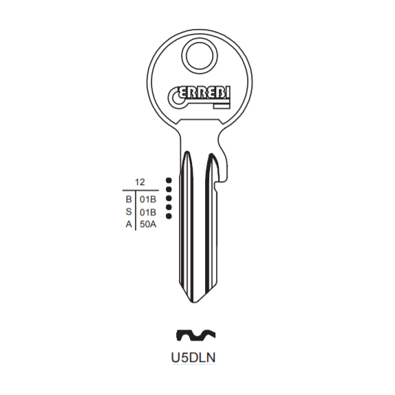 Klíč Errebi U5DLN MOSAZ