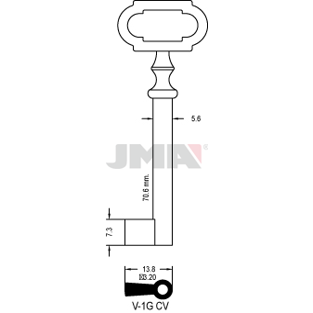 Klíč JMA V-1G(CV)