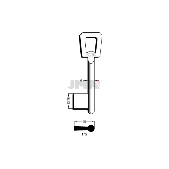 Klíč JMA 17G NIK/G