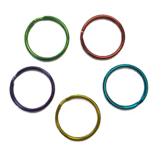 Přívěsek - Kroužek na klíče 30 mm barevný