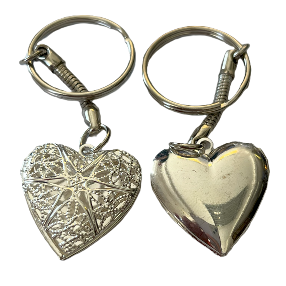 Přívěsek - Srdce kovové otvírací 26x26 *
